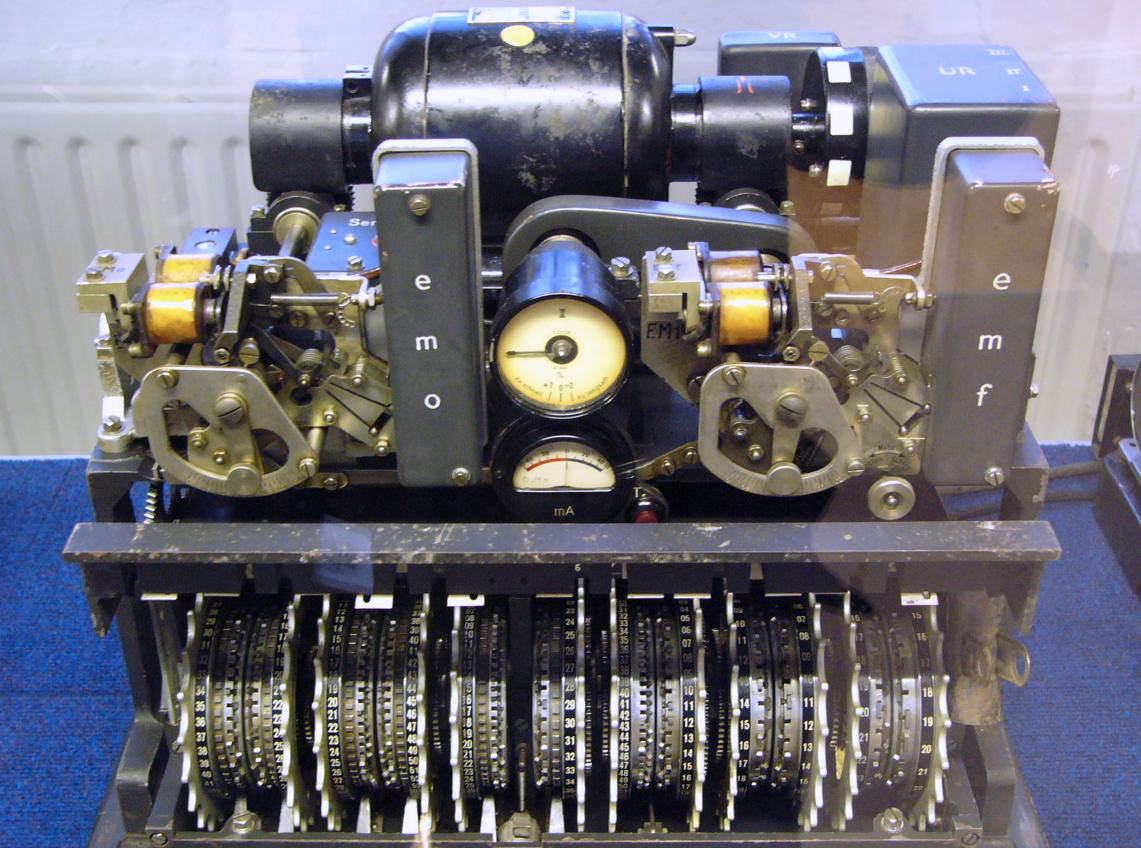 Lorenz SZ42 cipher machine on display at Bletchley Park museum